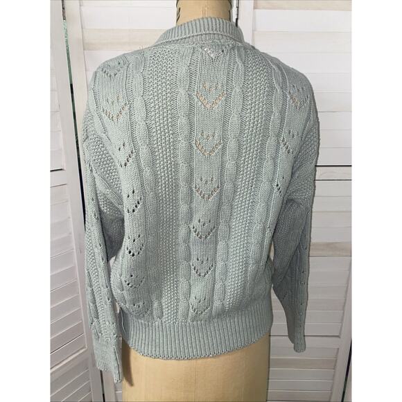 80s Outback Red Green Cable-Knit Sweater Women’s Made In USA - Picture 4 of 10